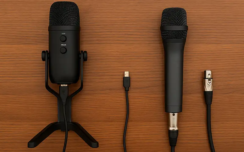 مقایسه میکروفون USB و XLR