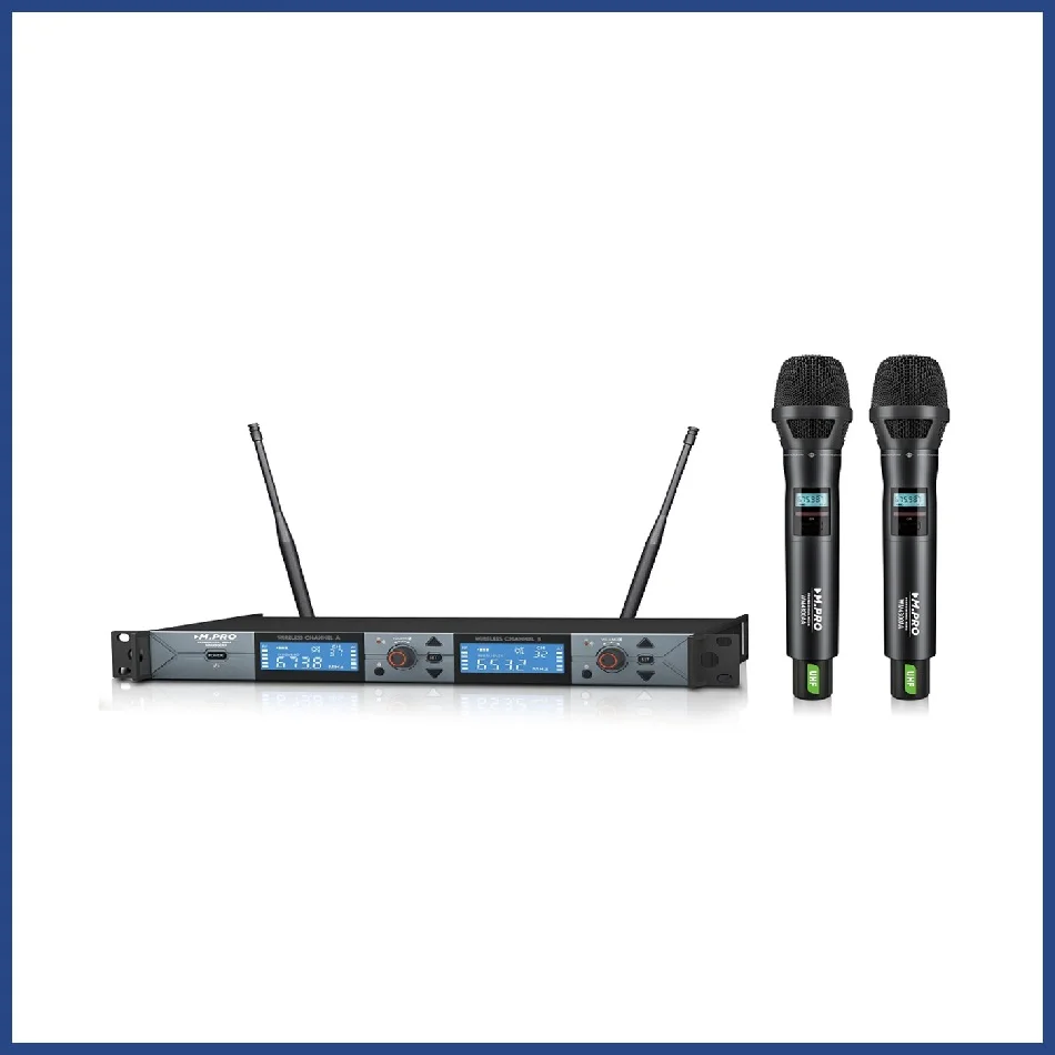 میکروفون بیسیم 2 کانال دستی UHF مدل MPRO WM4300AA